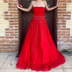 Limited Edition Red Sherri Hill Prom Dress